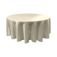 Ivory Bridal Satin Round Tablecloth 120″