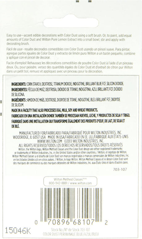 Wilton Periwinkle Blue Color Dust – 0.05 oz.