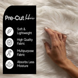Faux Fur Fabric Squares Baby Pink