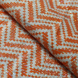 Zig Zag Racer Foil Polyester Spandex Fabric - Sparkly Chevron Foil Print, 58/60" Width (1 Yard)