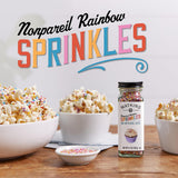 Watkins Rainbow Nonpareils Decorating Sugar, Non-GMO, Kosher, 4.2 Ounce Jar Dye Free