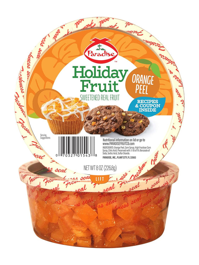 Paradise Diced Candied Orange Peel – 8 oz.