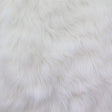 White Faux Fake Fur Solid Shaggy Long Pile Fabric,