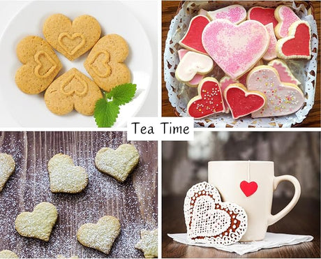 Heart Cookie Cutter Set-6 Pieces-4.25" 3.5" 3.0" 2.5" 1.7" 0.95"-Cookie Cutters Fondant