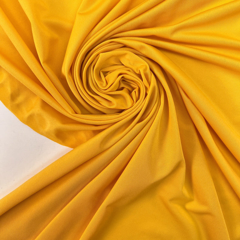 Yellow Stretch Knitted Fabric