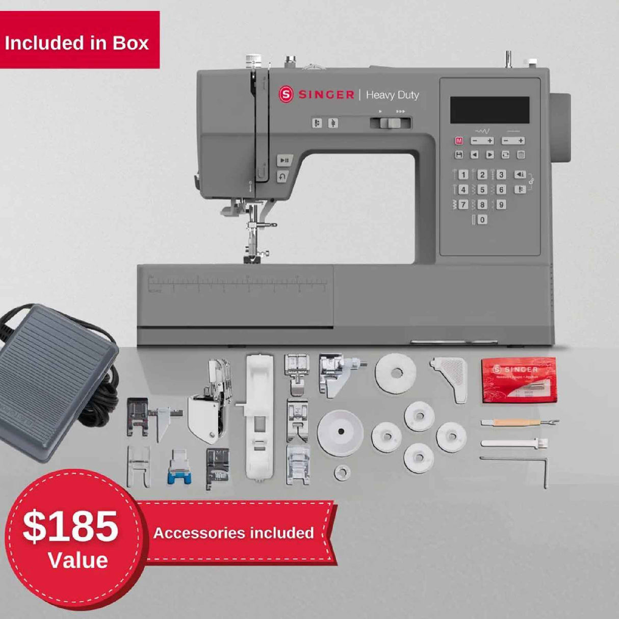 Singer Heavy Duty 6700C Sewing Machine - Heavy Duty Computerized Sewing Machine, 6.4" Throat Space (1 Unit)