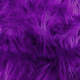Purple Faux Fake Fur Solid Shaggy Long Pile Fabric,
