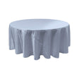 Light Blue Bridal Satin Round Tablecloth 120″
