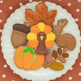 6 PCS Fall Cookie Cutter Set – Pumpkin, Maple Leaf, Oak Leaf, Turkey, Squirrel & Acorn Shapes