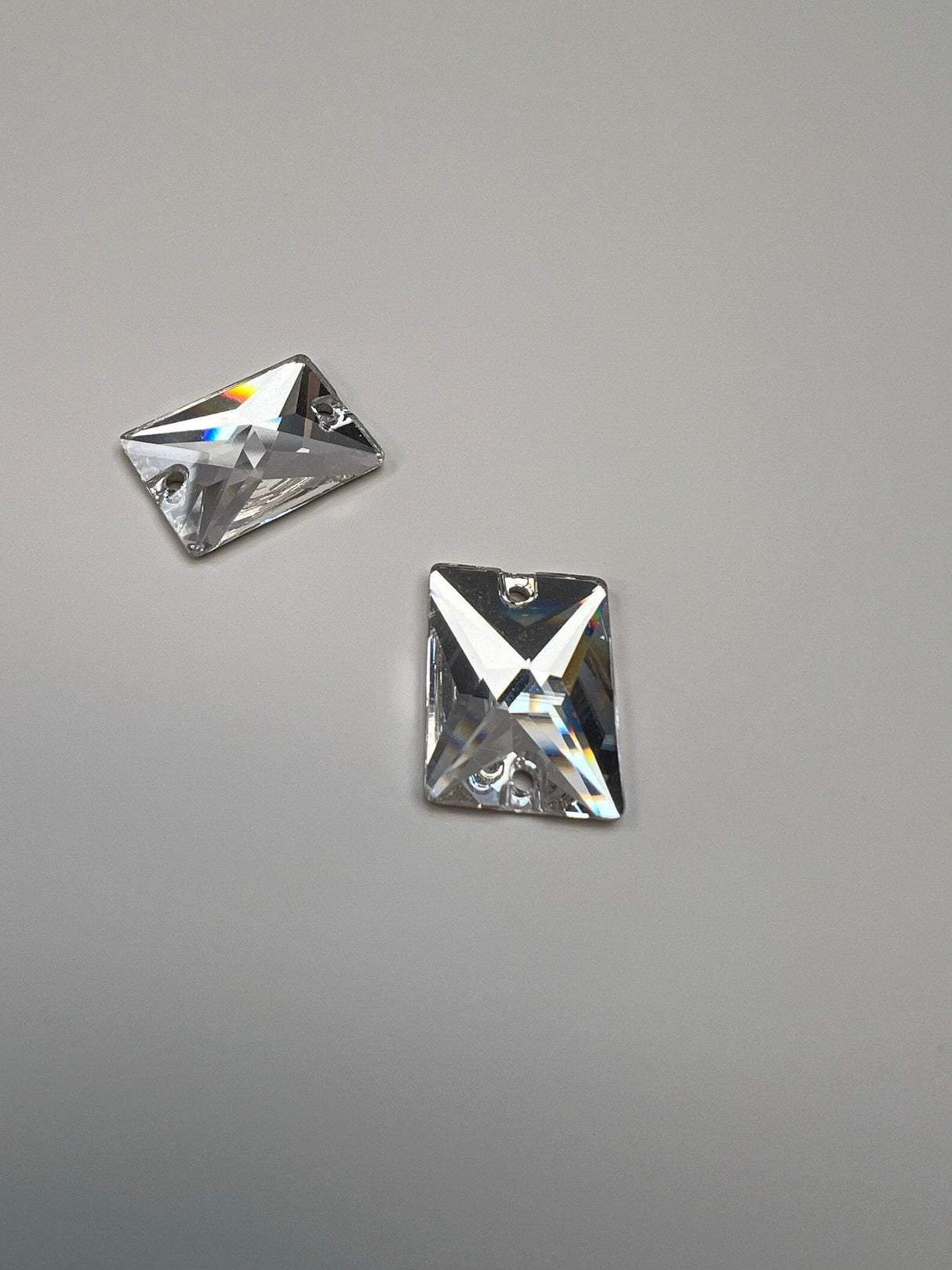 Silver Sewing Notions With Crystals