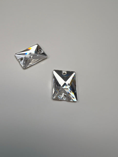 Silver Sewing Notions With Crystals