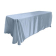 Light Blue Bridal Satin Rectangular Tablecloth 90 x 156″