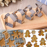Christmas Cookie Cutters Set – 12 Pcs Gingerbread Men Christmas Tree Snowflake Candy Cane Stocking Mitten