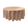 Taupe Bridal Satin Round Tablecloth 120″