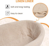 Bread Proofing Basket 12 inch Oval Shaped Dough Proofing Bowl w/Liners Perfect for Professional & Home Sourdough Bread Baking