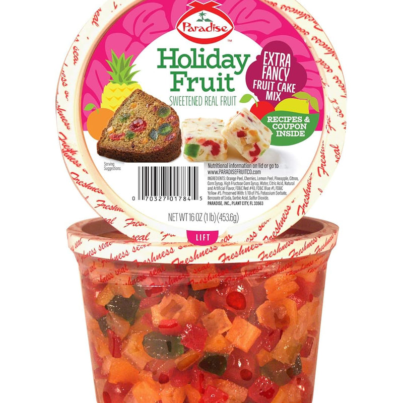 Paradise Extra Fancy Fruit Cake Mix – Candied Fruit – 16 oz.