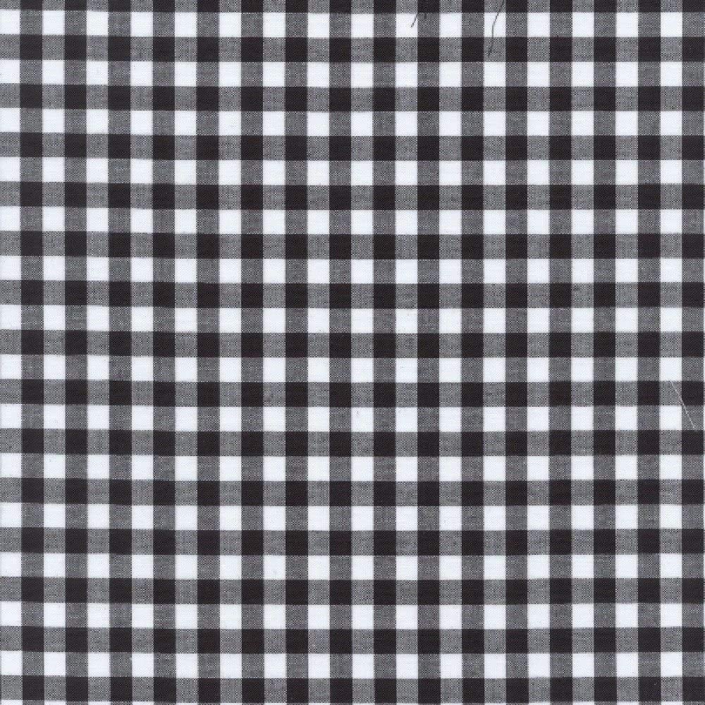 1/4″ Inch Black Checkered Gingham Poly Cotton Fabric,