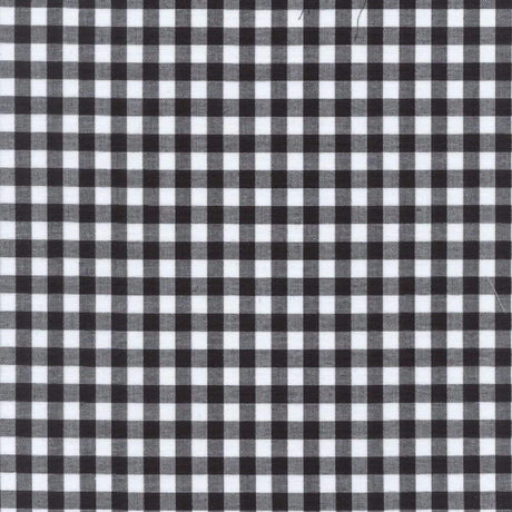 1/4″ Inch Black Checkered Gingham Poly Cotton Fabric,