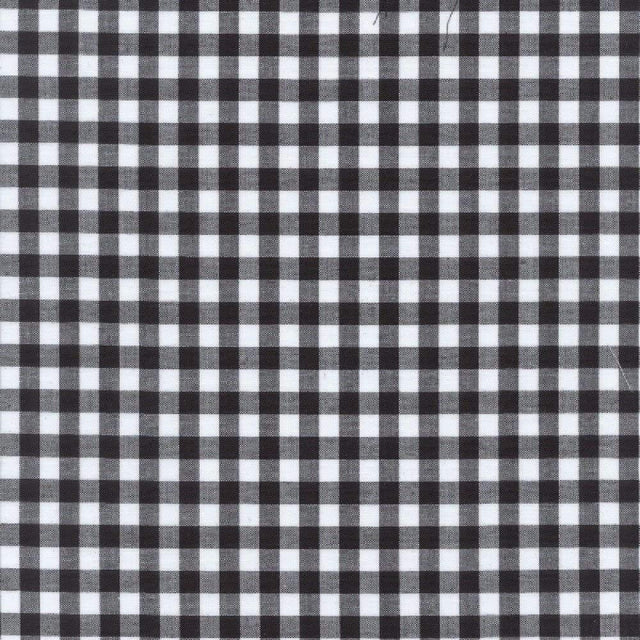 1/4″ Inch Black Checkered Gingham Poly Cotton Fabric,