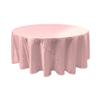 Light Pink Bridal Satin Round Tablecloth 120″