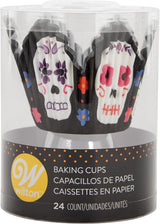 Wilton Halloween Day of the Dead Skull petal baking cups, 24 Coun
