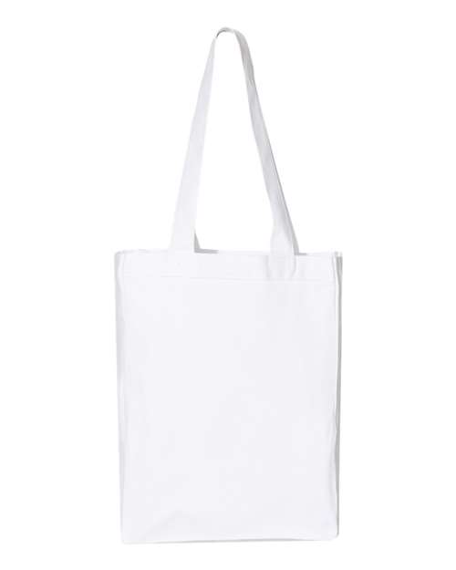 Q-Tees 12L Gusseted Heavy Cotton Canvas Shopping Bag