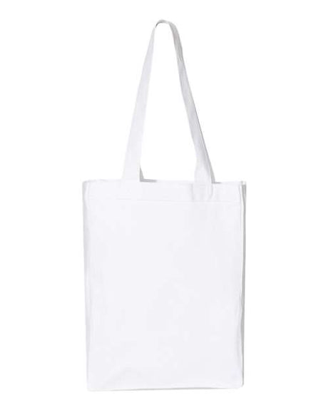 Q-Tees 12L Gusseted Heavy Cotton Canvas Shopping Bag