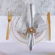 Cloth Dinner Napkins Galilean Jacquard Polyester 20x20 Dusty Blue