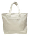 Q-Tees 19L Zippered Cotton Canvas Tote