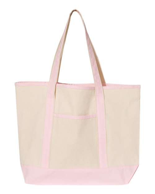 Q-Tees 34.6L Large Canvas Deluxe Tote