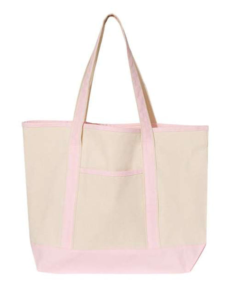 Q-Tees 34.6L Large Canvas Deluxe Tote