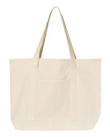 Q-Tees 34.6L Large Canvas Deluxe Tote