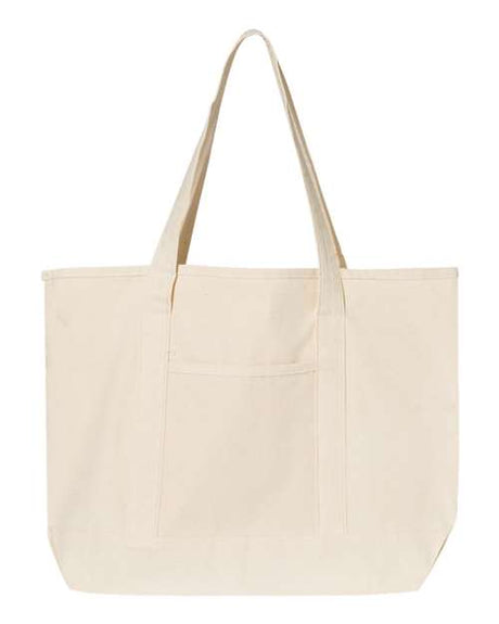 Q-Tees 34.6L Large Canvas Deluxe Tote
