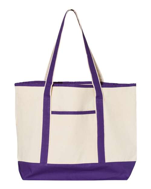 Q-Tees 34.6L Large Canvas Deluxe Tote
