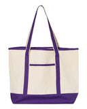 Q-Tees 34.6L Large Canvas Deluxe Tote