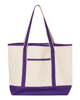 Q-Tees 34.6L Large Canvas Deluxe Tote