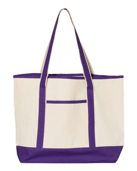 Q-Tees 34.6L Large Canvas Deluxe Tote