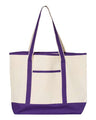Q-Tees 34.6L Large Canvas Deluxe Tote