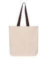 11L Canvas Tote with Contrast-Color Handles