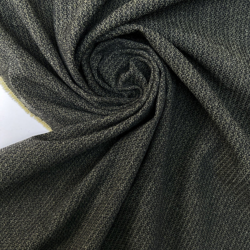 Green Wool Blend Fabric