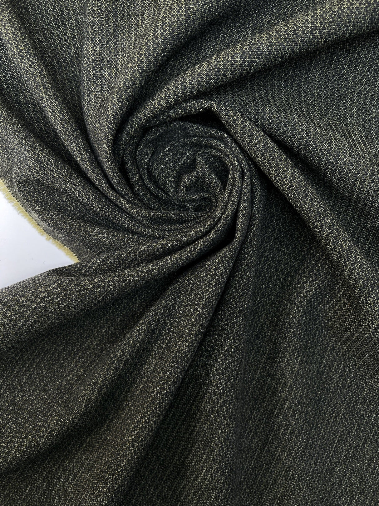 Green Wool Blend Fabric