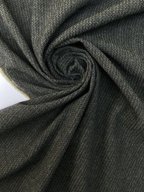 Green Wool Blend Fabric