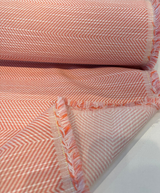 Sunbrella Annex Guava Pink Herringbone Acrylic Fabric - Guava Pink Herringbone, 56" Width (1 Yard)