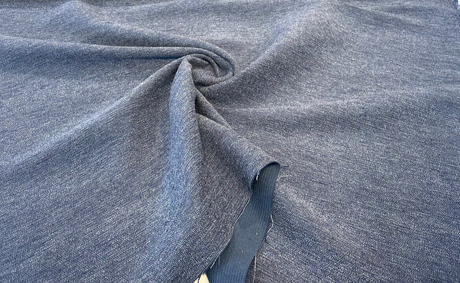 Sunbrella Boucle Twirl Blue Midnight Acrylic Fabric - Midnight Blue, Textured Boucle, 54" Width (1 Yard)