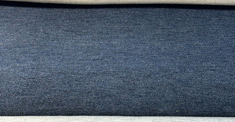 Sunbrella Boucle Twirl Blue Midnight Acrylic Fabric - Midnight Blue, Textured Boucle, 54" Width (1 Yard)