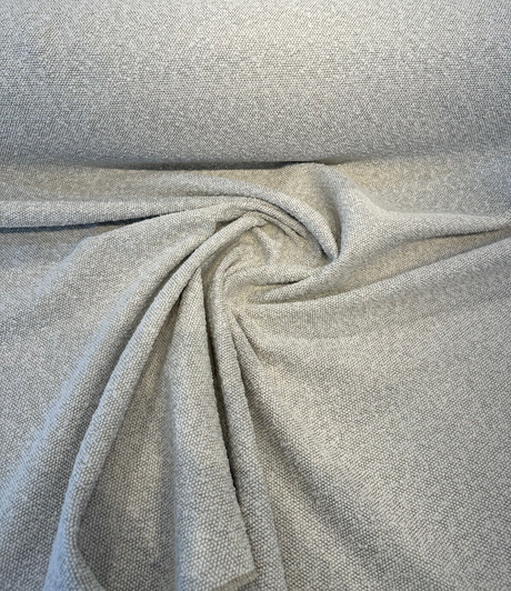 Kravet Boucle Wool Viscose Polyester Blend Fabric - White Gray Boucle, 55.12" Width (1 Yard)