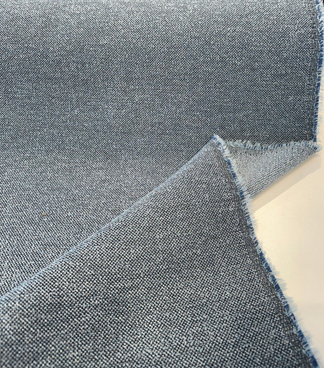 Sunbrella Outdoor Nurture Acrylic Fabric - Sapphire Blue Boucle Upholstery, 54" Width (1 Yard)