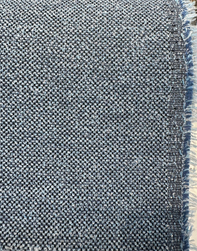Sunbrella Outdoor Nurture Acrylic Fabric - Sapphire Blue Boucle Upholstery, 54" Width (1 Yard)