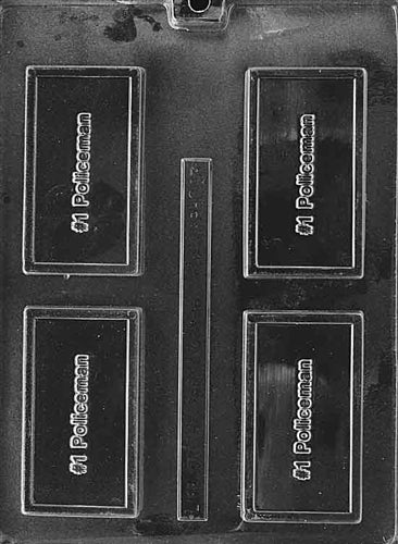 Policeman #1 Card Chocolate Mold - LPBC013