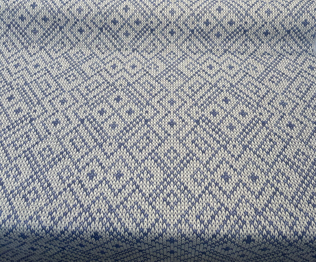 Sunbrella Sweater Weather Acrylic Polyester Fabric - Blue Willow, Textured Geometric, 54" Width (1 Yard)
